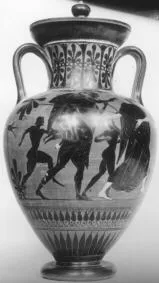 AMPHORA, NECK (ATHENIAN, BLACK-FIGURE)
