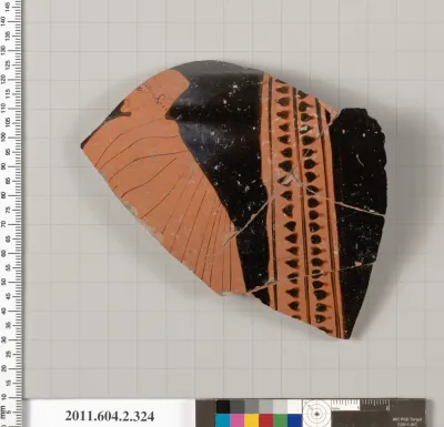 Terracotta fragment of a column-krater (bowl for mixing wine and water)