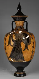 AMPHORA, PANATHENAIC PRIZE (ATHENIAN, BLACK-FIGURE)
