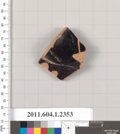 Terracotta fragment of a kylix (drinking cup)