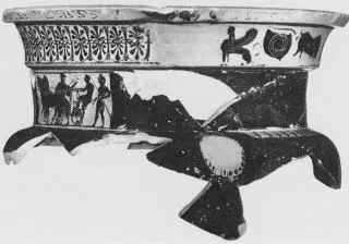 KRATER, VOLUTE, FRAGMENT (ATHENIAN, BLACK-FIGURE)