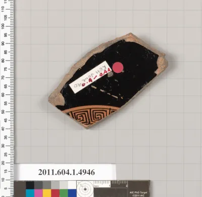 Terracotta fragment of a kylix (drinking cup)