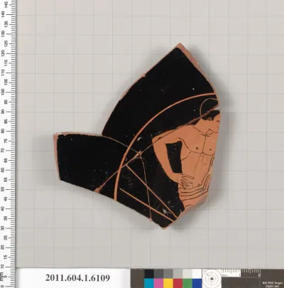 Terracotta fragment of a kylix (drinking cup)