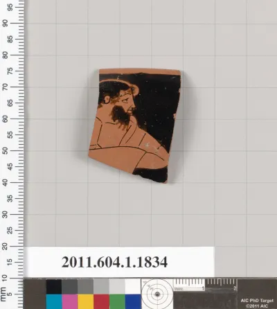 Terracotta rim fragment of a kylix (drinking cup)