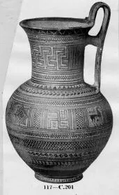 PITCHER (ATHENIAN GEOMETRIC, SILHOUETTE)