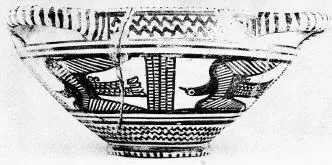 BOEOTIAN BIRD CUP (BOEOTIAN, OUTLINE)