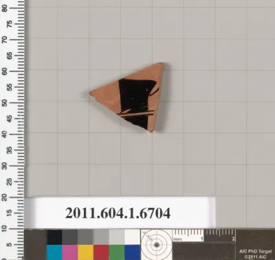 Terracotta fragment of a kylix (drinking cup)