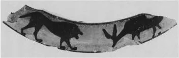 KRATER, COLUMN, FRAGMENT (ATHENIAN, BLACK-FIGURE)