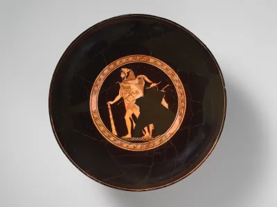 Terracotta kylix (drinking cup)