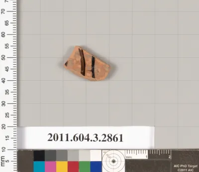 Terracotta fragment of a closed shape