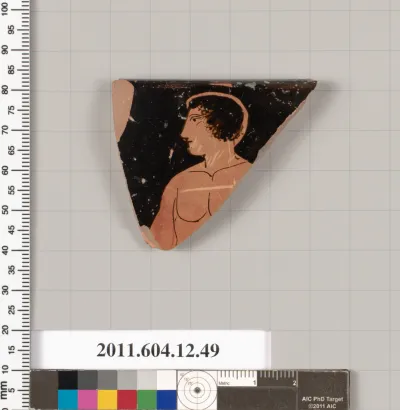 Terracotta rim fragment of a skyphos (deep drinking cup)