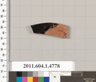 Terracotta fragment of a kylix (drinking cup)