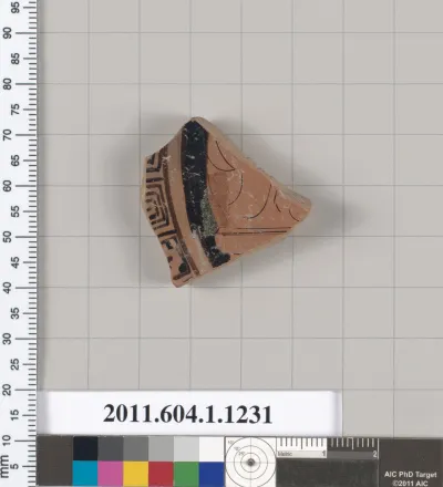 Terracotta fragment of a kylix (drinking cup)