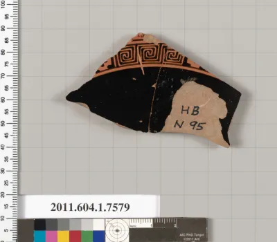 Terracotta fragment of a kylix (drinking cup)
