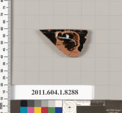 Terracotta rim fragment of a kylix (drinking cup)