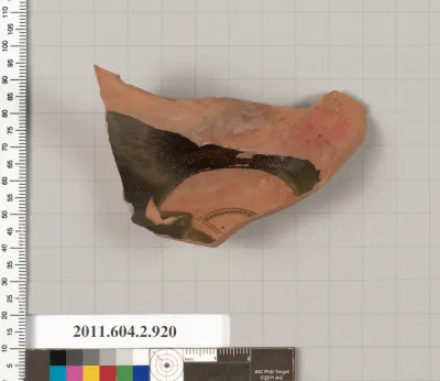 Terracotta fragment of a hydria: kalpis (water jar)