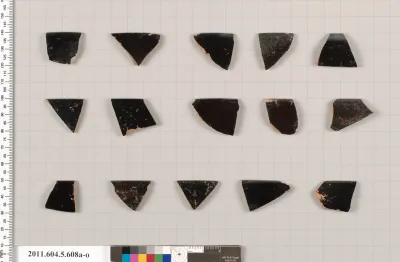 Terracotta rim fragments of kylikes (drinking cups)