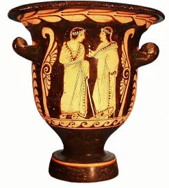 KRATER, BELL (SOUTH ITALIAN, PAESTAN, RED-FIGURE)