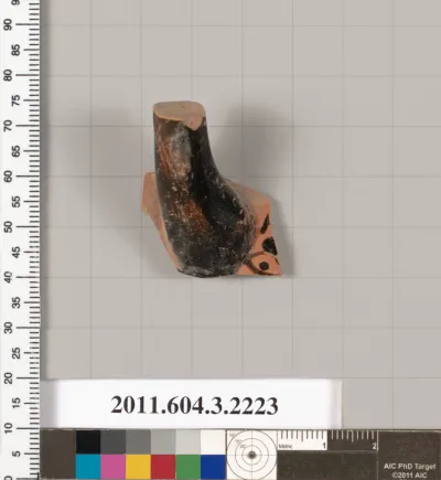 Terracotta fragment of a kylix (drinking cup)