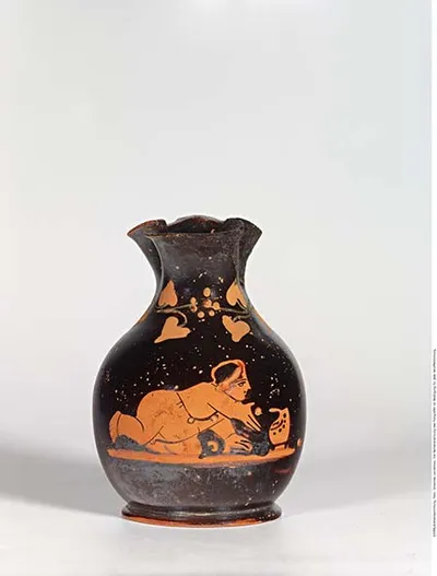 Attisch-rotfigurige Oinochoe (Weinkanne)