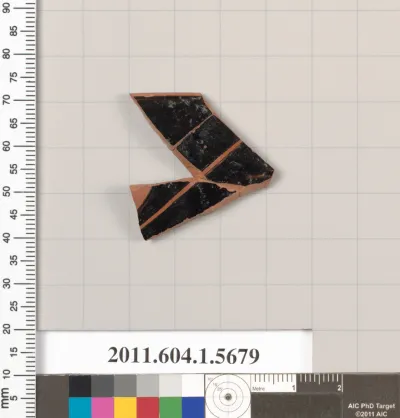 Terracotta rim fragment of a kylix (drinking cup)