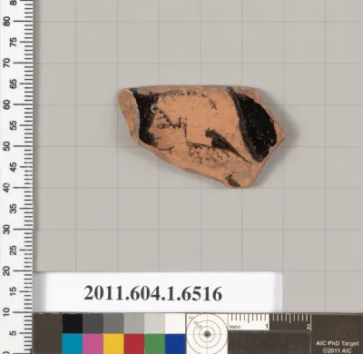 Terracotta rim fragment of a kylix (drinking cup)