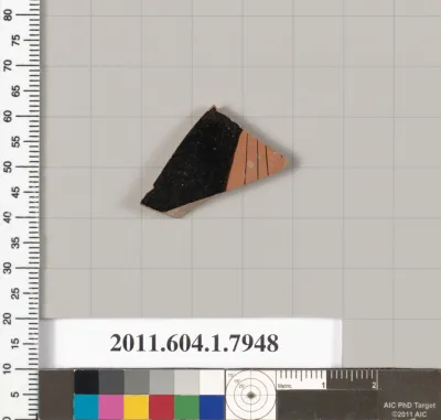 Terracotta fragment of a kylix (drinking cup)