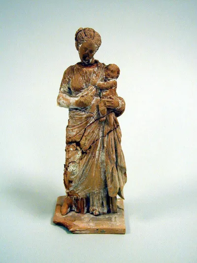 Statuette of a woman with infant