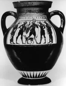 AMPHORA, BELLY, TYPE B (ATHENIAN, BLACK-FIGURE)