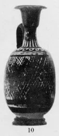 LEKYTHOS, SQUAT (SOUTH ITALIAN, GNATHIAN, BLACK GLAZE)