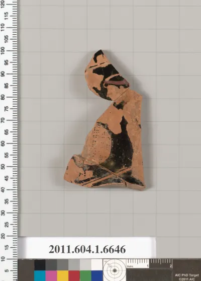 Terracotta fragment of a kylix (drinking cup)