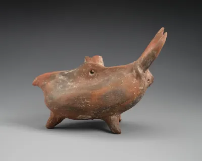 Terracotta askos (vessel) in the form of an animal