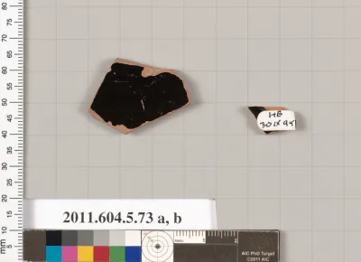 Terracotta fragments of kylikes (drinking cups)