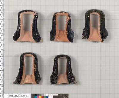 Terracotta fragments of kylikes (drinking cups)