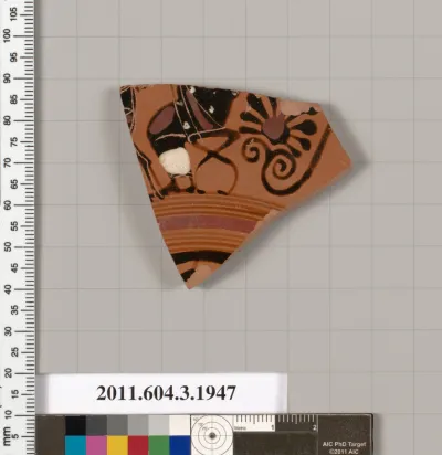 Terracotta fragment of a kylix: Cassel cup (drinking cup)
