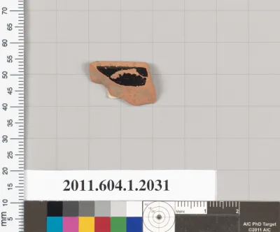 Terracotta rim fragment of a kylix (drinking cup)