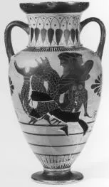 AMPHORA, NECK (ATHENIAN, BLACK-FIGURE)