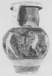 AMPHORA, BELLY (ETRUSCO-CORINTHIAN, PSEUDO RED-FIGURE)