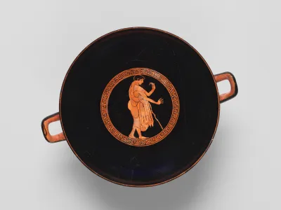 Terracotta kylix (drinking cup)
