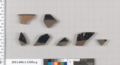 Terracotta fragments of kylikes (drinking cups)