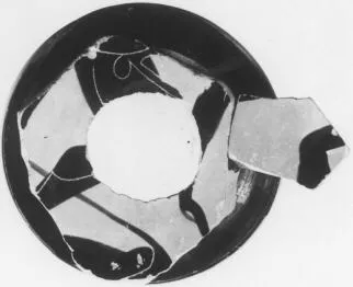CUP, STEMLESS, FRAGMENT (ATHENIAN, BLACK-FIGURE)