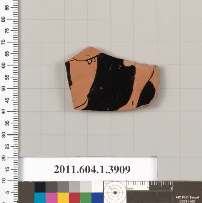 Terracotta fragment of a kylix (drinking cup)