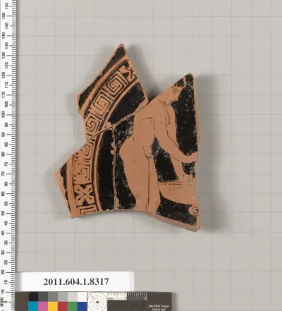 Terracotta fragment of a kylix (drinking cup)