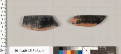 Terracotta rim fragments of kylikes (drinking cups)