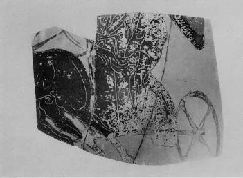 AMPHORA, PANATHENAIC PRIZE, FRAGMENT (ATHENIAN, BLACK-FIGURE)