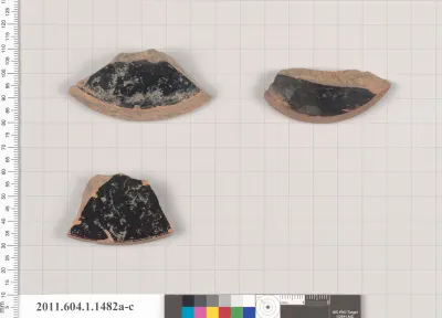 Terracotta fragments of kylikes (drinking cups)