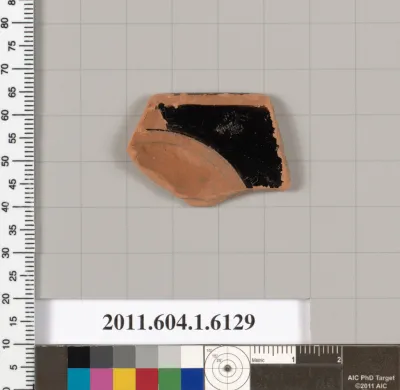 Terracotta rim fragment of a kylix (drinking cup)