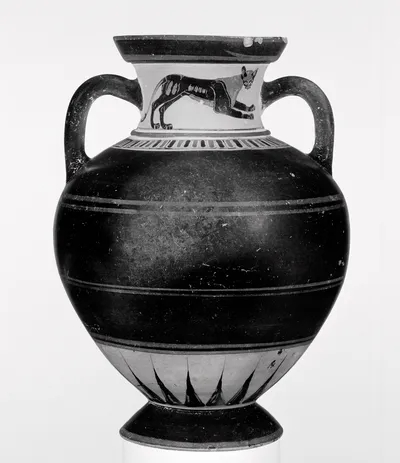 Attic Black-Figure Neck Amphora (Ovoid)
