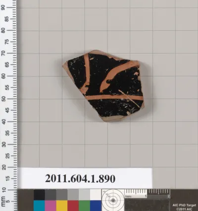 Terracotta fragment of a kylix (drinking cup)