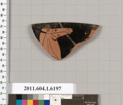 Terracotta rim fragment of a kylix (drinking cup)